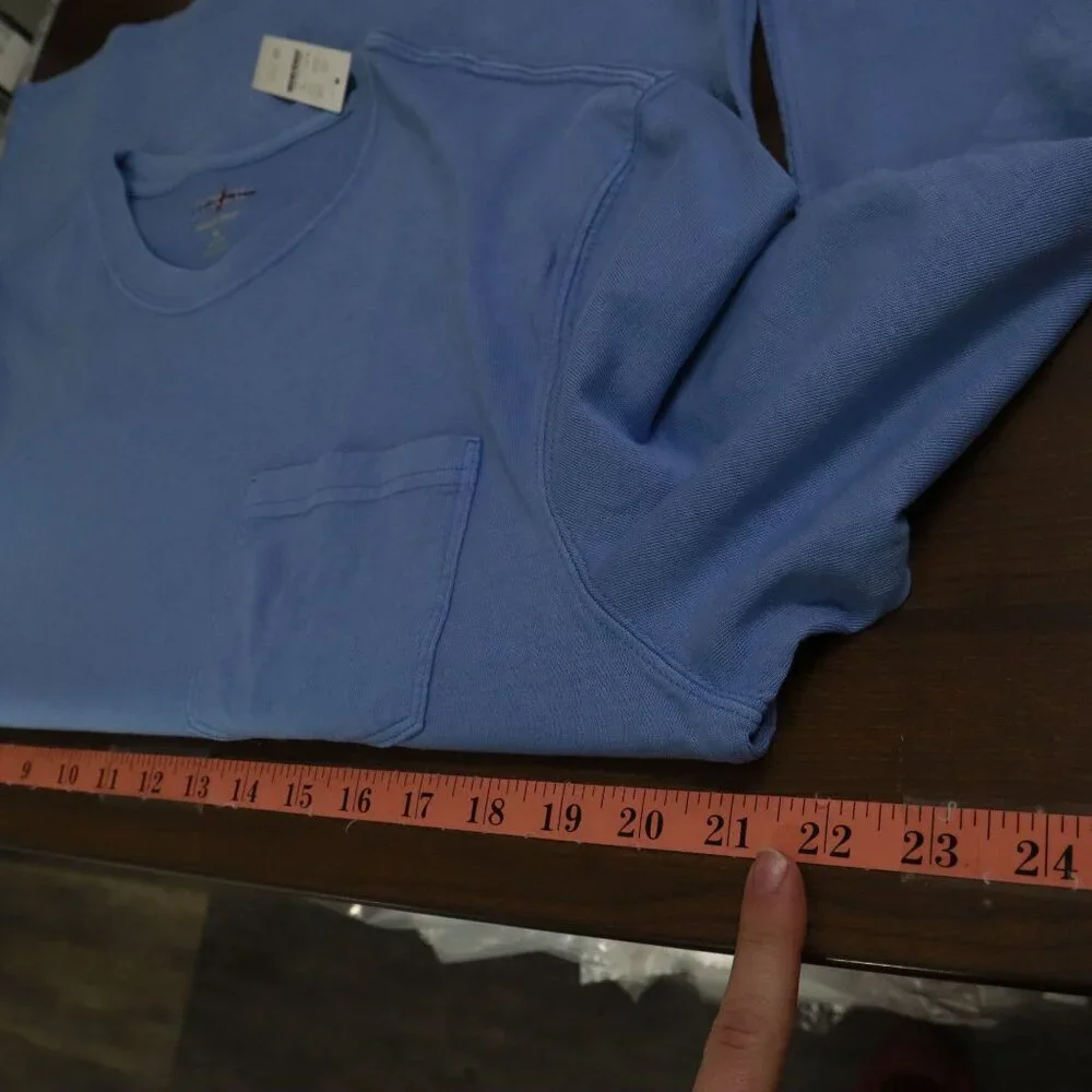 J. Crew Vintage-Wash Tee‎ Mens M Blue Classic Timeless Basic Everyday Casual NWD